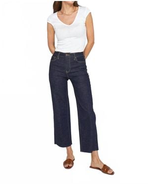Oliver Logan Aberdeen Wide Leg Crop Jeans - Blue