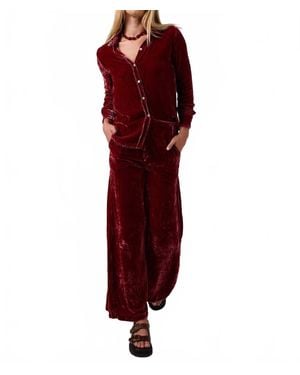 Lanhtropy Luna Velvet Pants - Red
