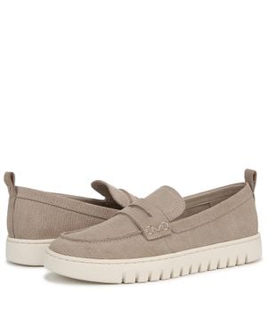 Vionic Uptown Penny Loafers Suede Slip On Casual Shoes Hawk2766 - Gray