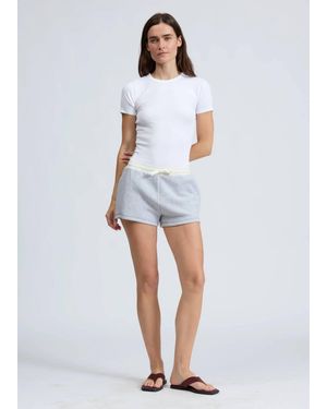 Rag & Bone Vintage Terry Mix Media Sweatshorts - White