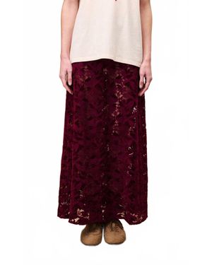 FRNCH Hebert Maxi Skirt - Red