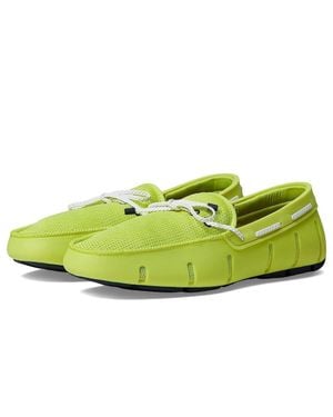Swims Braided Lace Loafer Citron Slip-On Comfort Shoes Gal93 - Green