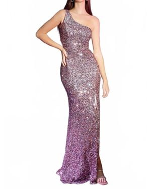 Cinderella Divine Nadine One Shoulder Maxi Gown - Purple
