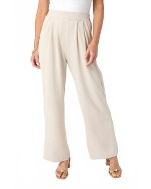 Coco + Carmen Daphne Flowy Pleat Front Pant - Natural