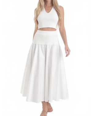 Karina Grimaldi Saira Knit Maxi Skirt - White