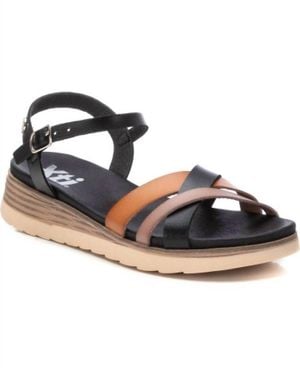 Xti Low Wedge Strappy Sandals - Blue