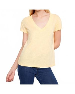 Charlie b Organic Cotton Drop Shoulder V-Neck T-Shirt - White