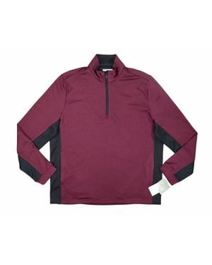 PGA TOUR Golf Thermal Stretch 1/4 Zip Pullover Jacket - Purple