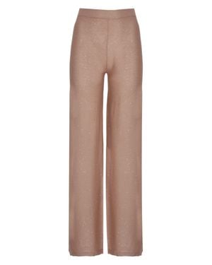 Kangra Viscose Sequined Straight-Leg Pants - Brown