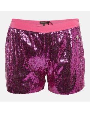 Roberto Cavalli Sequin Shorts - Purple