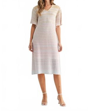 Joh Steve Lightweight Knit Midi Dress - Pink