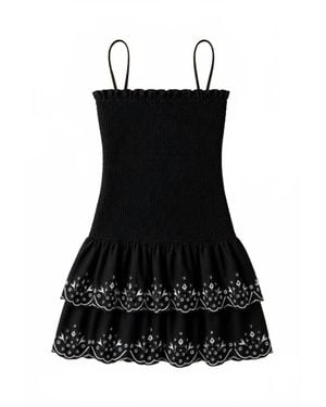 If So Floral Ruffle Dress - Black