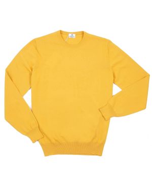 Luigi Borrelli Napoli Lightweight Cotton Sweater - Yellow