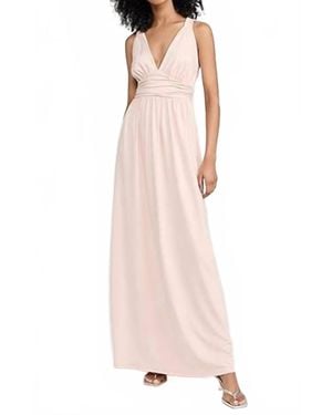 Susana Monaco Rushed Cross Back Maxi Dress - Pink