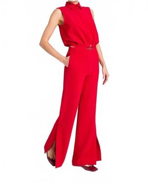 Twinset The Rosso Icon Shirt-Style Jumpsuit - Red