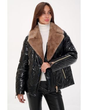 Alaska® Outerwear Genuine Mink Fur Down Fill Jacket - Black