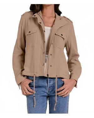 Elan Zip Crepe Jacket - Red