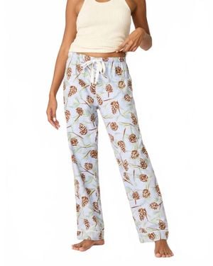 Pj Salvage Pinecone Flannel Pants - Multicolor