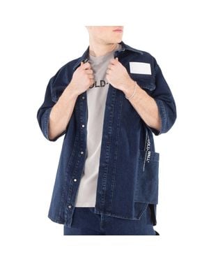 A_COLD_WALL* A Cold Wall Discourse Cotton Denim Shirt - Blue
