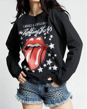 Recycled Karma Rolling Stones Fitted Sweatshirt - Gray
