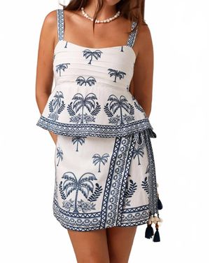 Shore Projects Palmer Peplum Top - Multicolor