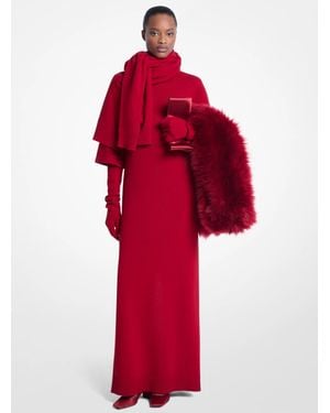 Michael Kors Cashmere Tee Gown - Red