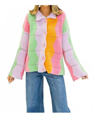 Southern Grace Day Dreamer Blanket Cardigan - Red