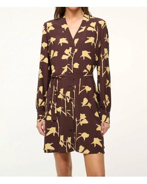 STAUD Babs Mini Dress - Brown