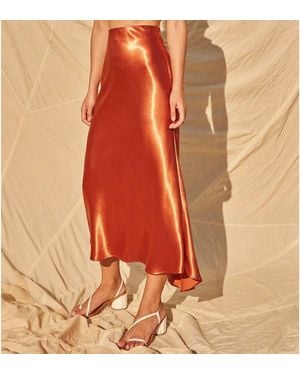 AIIFOS Linda Slip Skirt - Orange