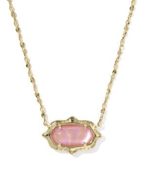 Kendra Scott Elisa Scallop Frame Short Pendant Necklace - Metallic