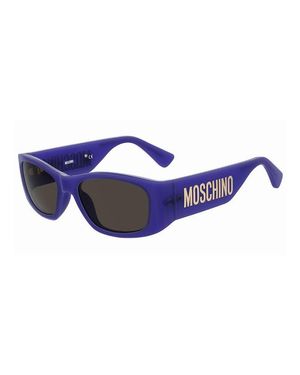 Moschino Sunglasses Rectangle Full Rim, Havana Frame And Lens Mos145/S005L70 - Blue