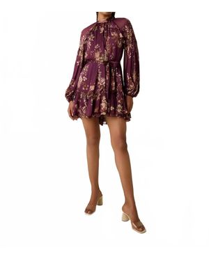Hemant & Nandita Savi Ruffle Mini Dress - Red