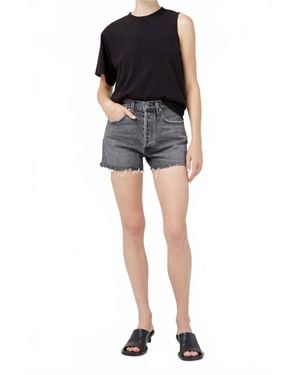 Agolde Dee Vintage High Rise Shorts - Black