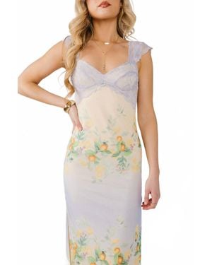Rowan + Riot Citrus Floral Maxi Dress - White