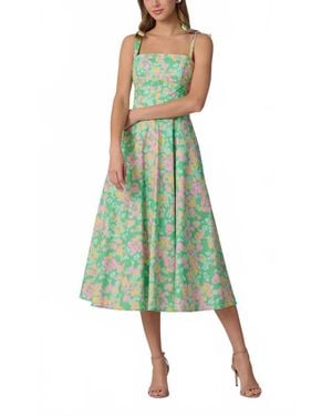 Shoshanna Majorelle Midi Dress - Green