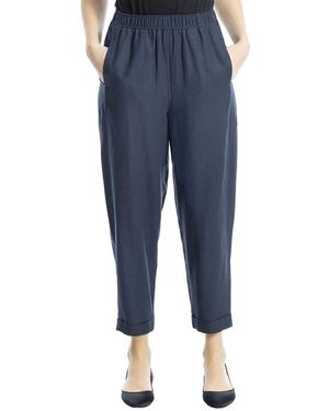 Max Studio Linen-Blend Pant - Blue