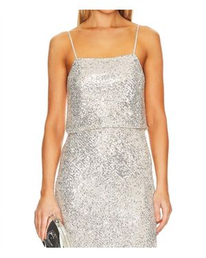 Enza Costa Sequin Cami Top - Gray