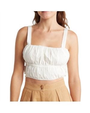 MON RENN Cecile Crop Top - White