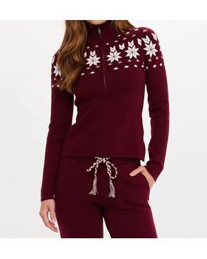The Upside Le Ski Blanche Half Zip Top - Red