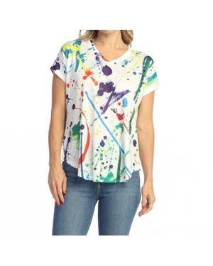 Jess & Jane Cap Sleeve Top - Blue