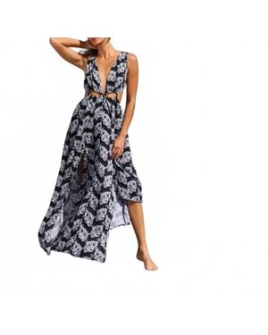 Salty Weekend Tropic Maxi Dress - Blue