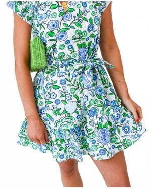 Sugarlips Ivona Ruffle Mini Dress - Blue