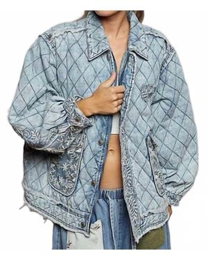 Pol Quilted Twill Jacket - Blue