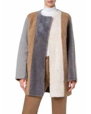 Akris Punto Colorblock Fur Coat - Multicolor