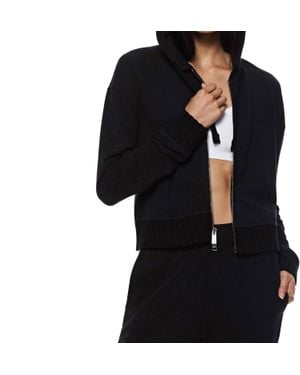 ON THIS DAY Cropped Zip Hoodie - Black