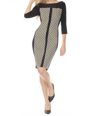 Joseph Ribkoff Geometric Jacquard Mini Dress - Multicolor