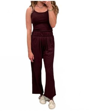 Les Tien Tai Racer Back Tank Top - Red
