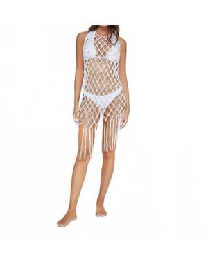 PQ Swim Beaded Brynn Cover Up - White