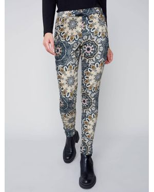 Charlie b Mandela Crinkle Pants - Multicolor