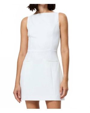 French Connection Whisper Boatneck Mini Dress - White